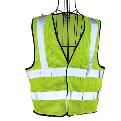 Lớp 1 Lớp 2 Xây dựng Vest có khả năng hiển thị cao Có túi Xe đạp giao thông Thắt lưng vest Hi Vis Màu xám vàng