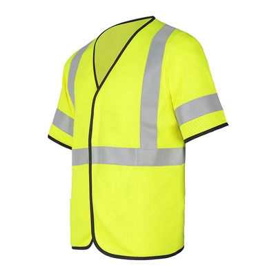 Áo sơ mi chống cháy Vest Áo khoác xây dựng Quần áo chống tĩnh điện có khả năng hiển thị cao