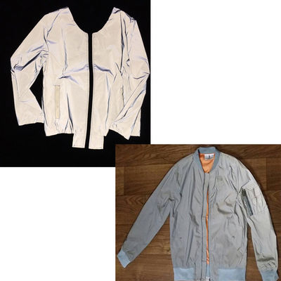 Polyester Cotton TC Vải phản quang Toàn bộ cuộn cho quần áo Băng bạc phản quang