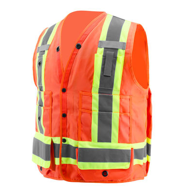 9xl 4xl 5xl Áo vest an toàn có khả năng hiển thị cao Hai tông màu dành cho trẻ em Áo khoác có logo cao cấp