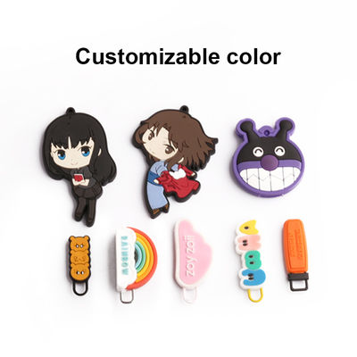 Chai nước nhãn silicon cho quần áo may kéo cao su Zipper Slider Logo PVC
