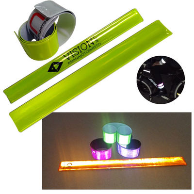 Băng đeo tay phản quang có khả năng hiển thị cao Pvc Running Jogger Walker Vòng đeo tay phản quang màu vàng Snap