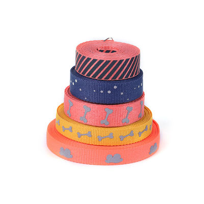 Băng vải polyester Jacquard đàn hồi tùy chỉnh Dây xích chó bọc Polypropylen đàn hồi