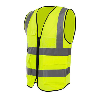 High Vis Running Gilet Yếm Dây đeo Xây dựng Vườn Áo phản quang cho nam