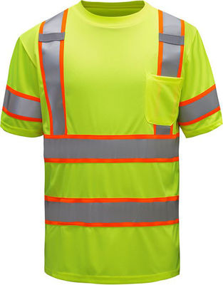 Ansi Class 3 Áo Polo Work Hi Vis Lime Green Phản Quang T Áo Sơ Mi Nam