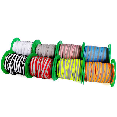100% Polyester Phản quang đầy màu sắc Sọc an toàn đường ống vải trang trí cho may trên đồng phục