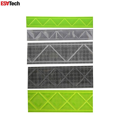 Băng phản quang PVC hình lăng trụ hàn tần số cao để may trên quần áo