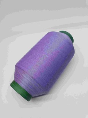 Ánh sáng thêu tùy chỉnh Sợi phản quang Sợi đan cho áo thun Logo Quần áo Màu tím