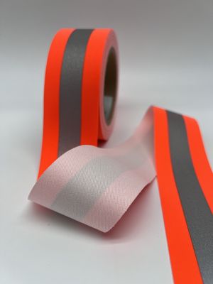 Màu đỏ bạc Hi Vis Flame Retardant Reflective Strip 2.5cm 5cm 7.5cm Reflective Tape