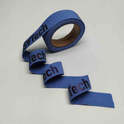 Vật liệu webbing phản xạ đàn hồi vải bông xanh tái chế cho dây đeo túi