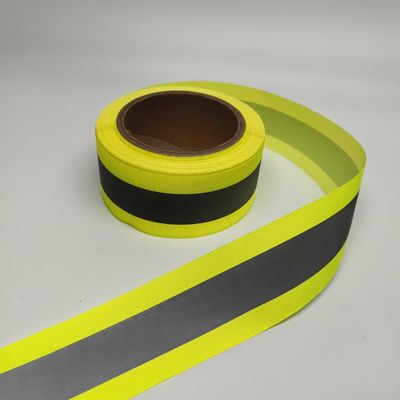 Màu vàng bạc Màu vàng High Visibility Reflective Webbing For Garments Bags Sportswear Outwear